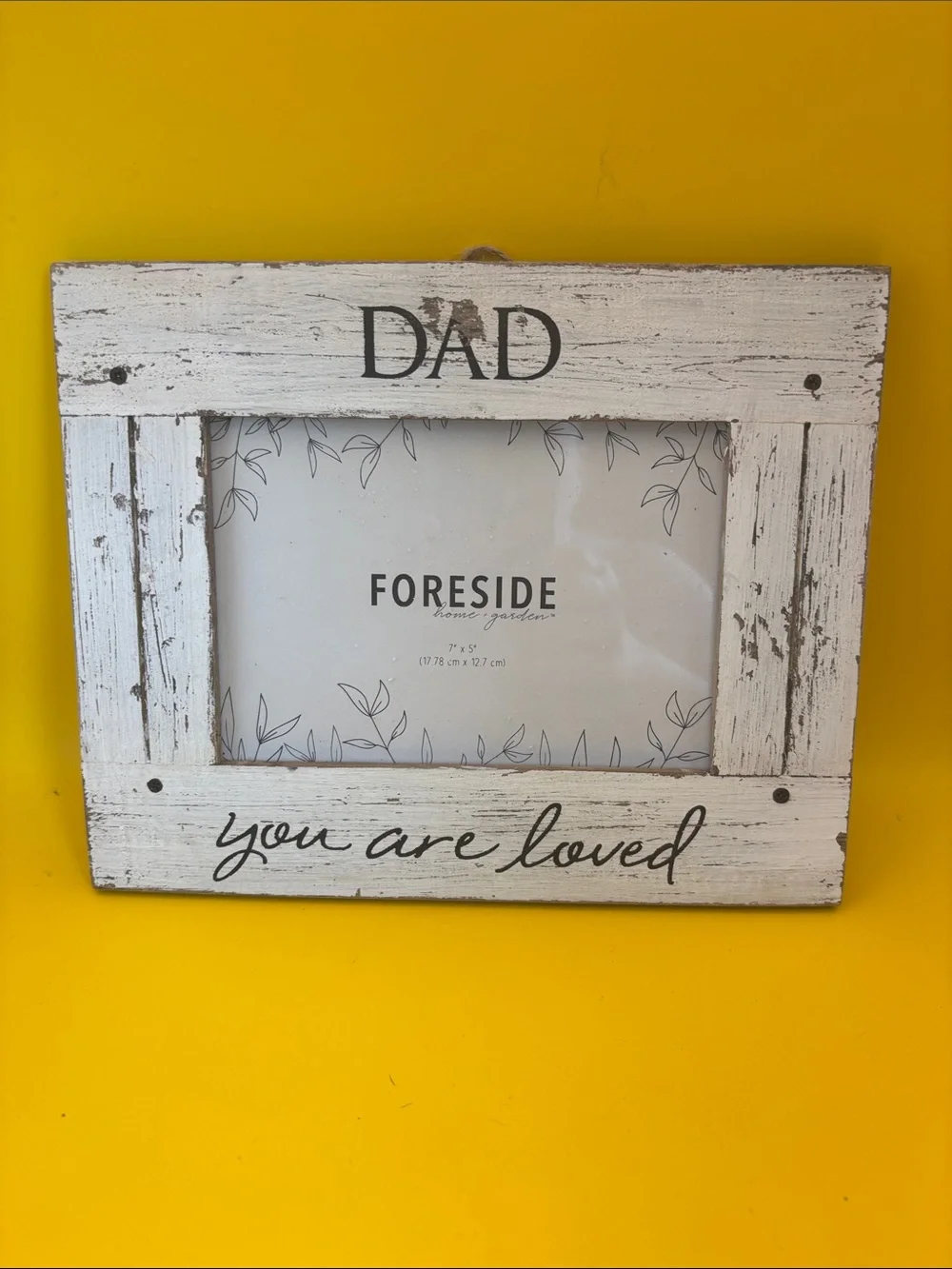 Foreside Home & Garden White Rustic 'Dad - You Are Loved' Picture Frame